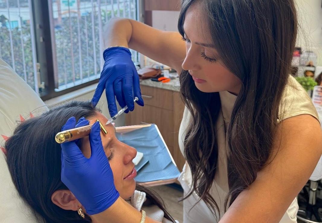 Taylor Olano providing treatment